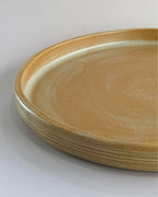 Grande Assiette Empreinte - Ocre