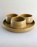 Grande Assiette Empreinte - Ocre