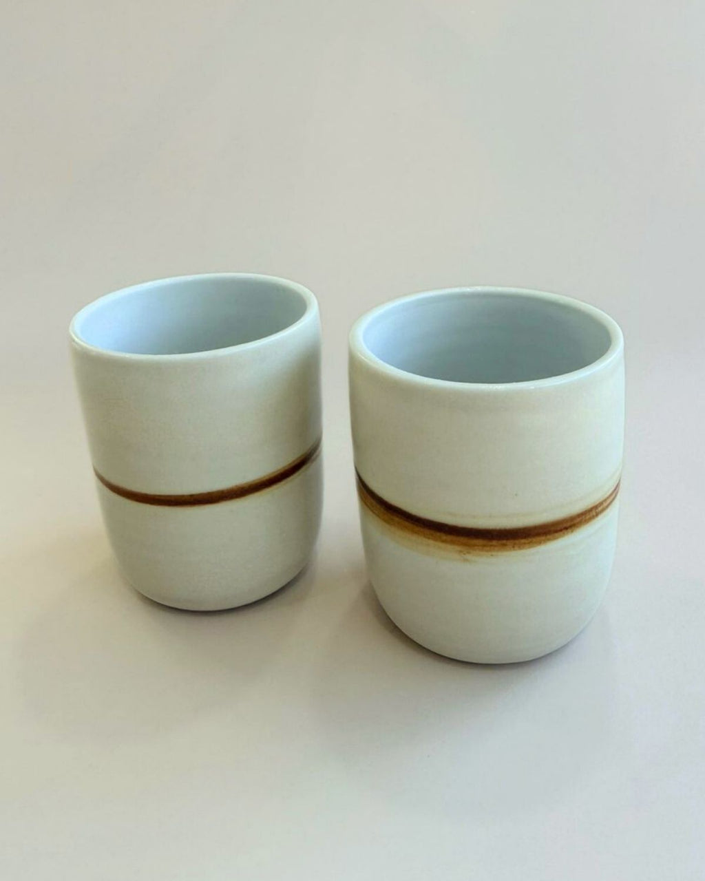 Duo Tasses Porcelaine Blanche - Ocre